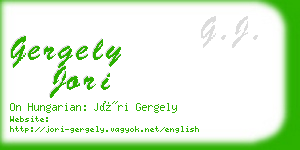 gergely jori business card